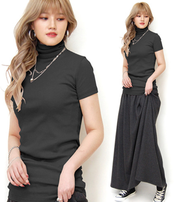 통통마녀 ] 반팔 폴라티 5컬러 / 55~77 까지 착용