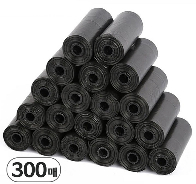 도그톡 반려동물 강아지 배변봉투 리필형, 20개, 15개입, 블랙