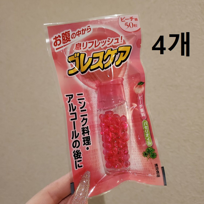 브레스 케어 캡슐 타입 복숭아 50개입 입냄새 제거, 50g, 4개