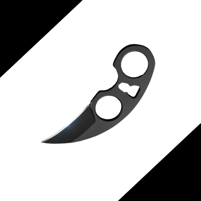 넥나이프 맥가이버칼 미니 클로나이프, 블랙, 1개