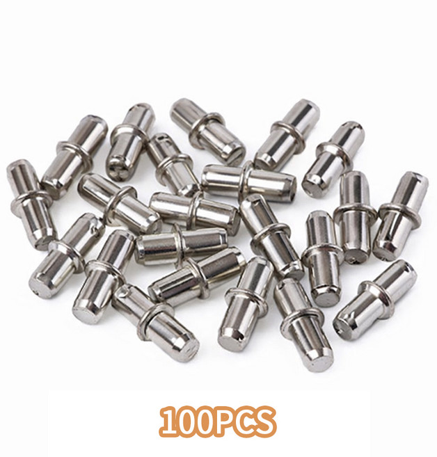LINJIN 100P 선반다보 가구 선반 고정핀 5x16mm소, 100개, 실버