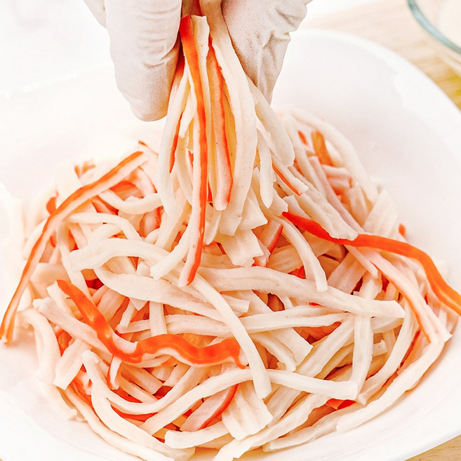 [킹앤킴스] 크래미 맛살 1kg 아쿠아링크 프리미엄 게맛살 게살 세절형, 1개