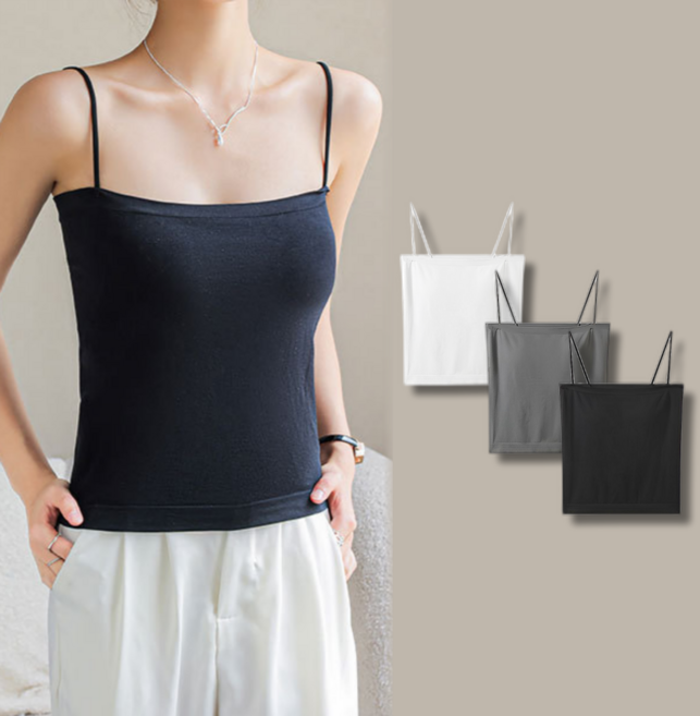 투펄슨 캡내장 심리스 끈나시 브라탑 나시 3장 세트