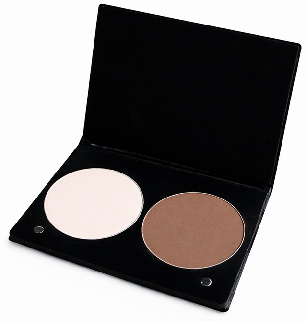 메이크업 국가자격증 실기재료 쉐딩 코쉐딩 하이라이터 컨투어링 더블콤팩트, 01 highlight, 02 shading, 1개