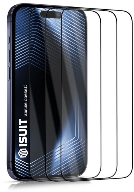아이수트 풀커버 올레포빅 9H 2.5D 강화유리 휴대폰 액정 보호 필름, 3개