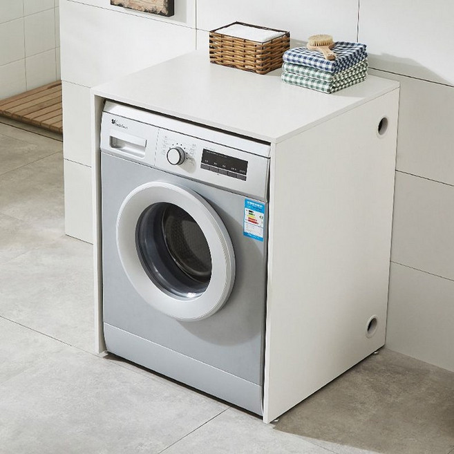 드럼세탁기 커버장 식기세척기 건조기 덮개 거치대 펜트리 선반 다용도실 다이, 03.화이트 나뭇결(65x60x88)