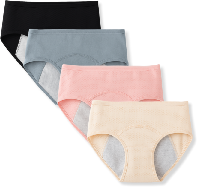 바디스윗 면스판 샘방지 안심 주니어 위생팬티 4종