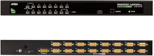 ATEN 16포트 USBPS2 콤보 KVM 스위치 CS1316블랙, 16-Port, 1개