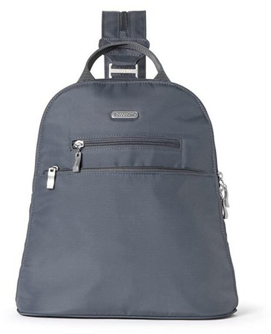 Baggallini Essential 컨버터블 백팩 - 스몰 30.5 x 27.9cm(12 x 11인치) 여성용 슬링 백 조절 가능한 차콜 그레이.