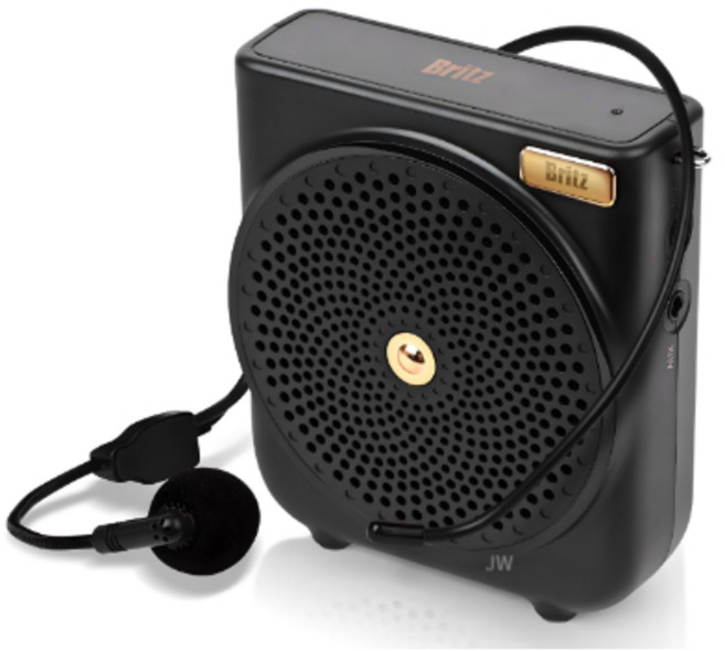 브리츠 휴대용 확성기 메가폰 강의용 마이크, (BR-MF60), 블랙 1개, 1개