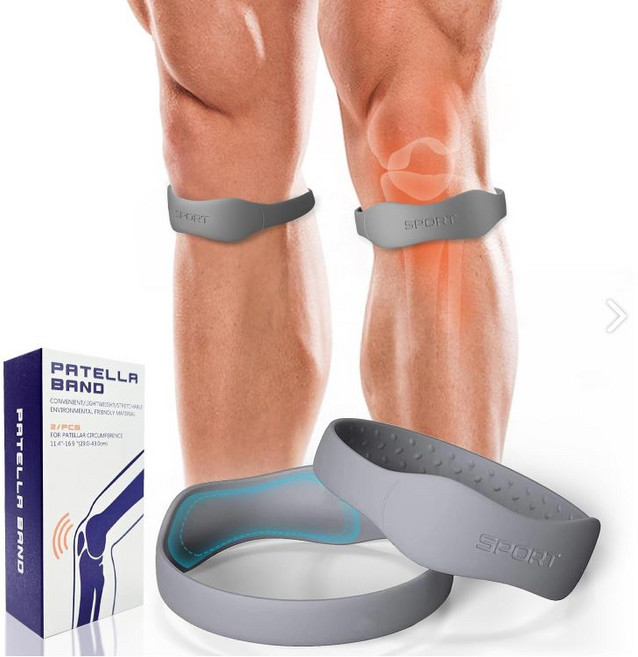 [RCM] 3세대 입체형 실리콘 슬개골 무릎보호대 [사이즈택일] - 좌우한조, 1세트, 그레이