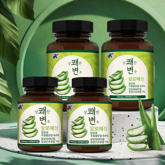 상쾌한변수 알로에정 2종 (360정+120정), 2개, 148.8g