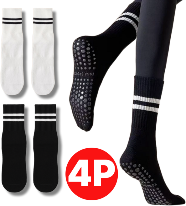 위앤코 논슬립 여자 필라테스 양말 요가 헬스 스포츠 4켤레