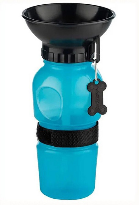 호환 1pc 휴대용 물병 개를위한 음식과 컨테이너 보관 여행 마시는 그릇 피더 애완 동물 액세서리, blue