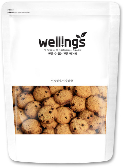 웰링스 추억의 옛날 과자 간식 스낵 주전부리 쿠키 초코칩쿠키300g, 1개, 300g
