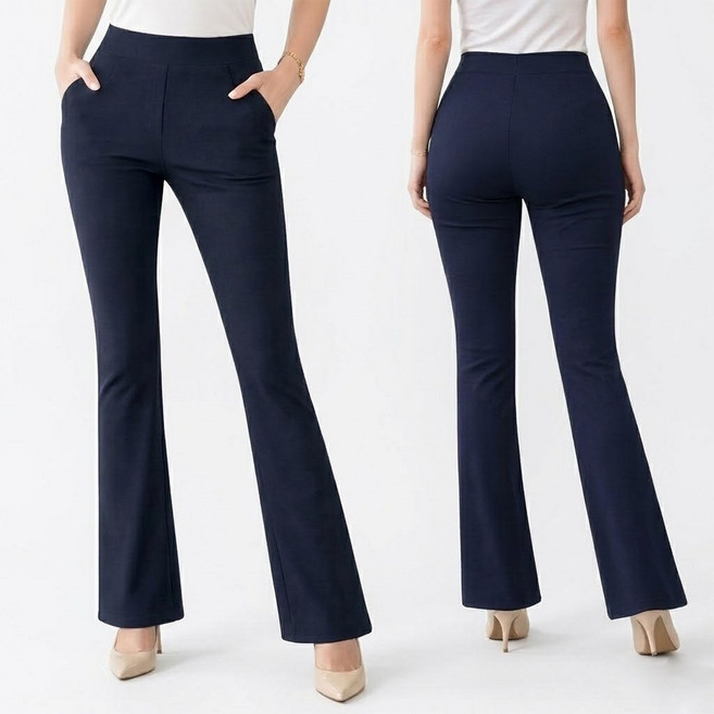 국내제작 GTM [1+1]B 여름 여성 나팔바지 세미부츠컷 슬랙스 신축성 좋은 편안한 밴딩팬츠 운동복 데일리 오피스룩 필라테스 하의 빅사이즈