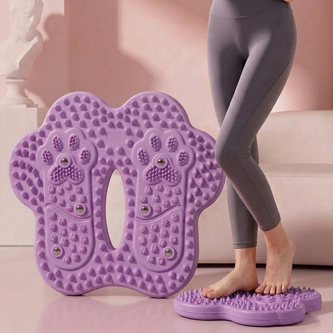 컴포트피크 에어스텝퍼 발지압 밸런스 하체운동 홈트 운동기구, 퍼플