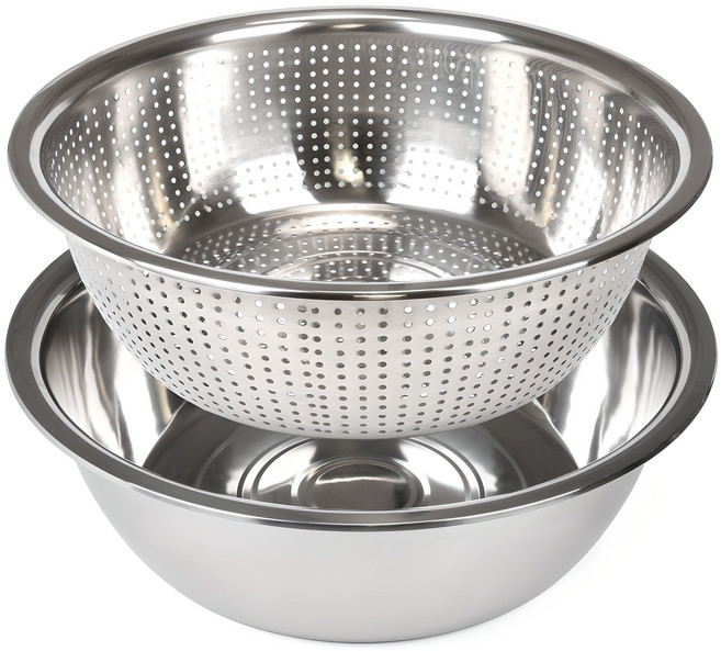 올비아 58cm 특대형 스텐 타공 다라이 믹싱볼 세트, 1세트