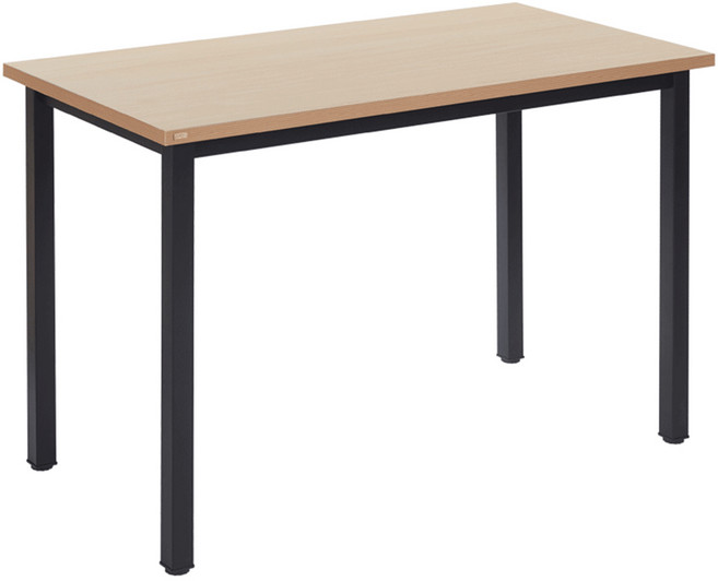 누볼라퍼니처 철제 책상 테이블 조립식 컴퓨터 회의용, 블랙+메이플비치