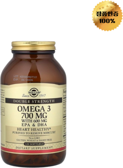 솔가 오메가3 EPA DHA 700mg 소프트젤 120정, 120회분, 1개