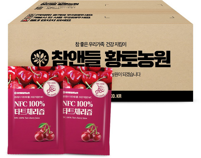 참앤들황토농원 NFC 100% 타트체리 주스 착즙 원액, 100개