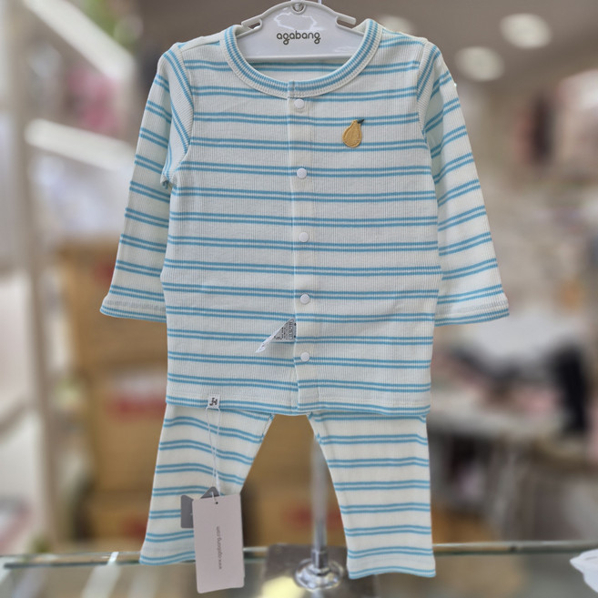 아가방 아가옷 얼라이브슬림내의(블루) 01S157611 봄아기옷 둥이커플룩 아기등원룩