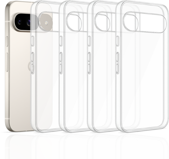 구글 픽셀9 & 픽셀9 프로 카메라 풀커버 슬림핏 투명 케이스 4개