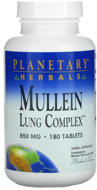 플래너터리허벌스 뮬레인 렁 콤플렉스 850mg 타블렛, 180정, 1개 - 쿠팡