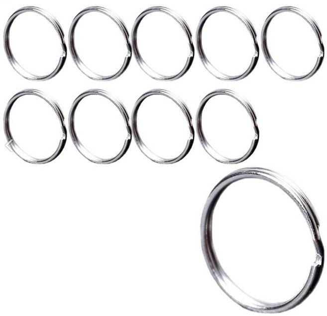 열쇠고리링 집 키 자동차 키홀더, 35mm 10개, 실버 35mm 10개, 1세트