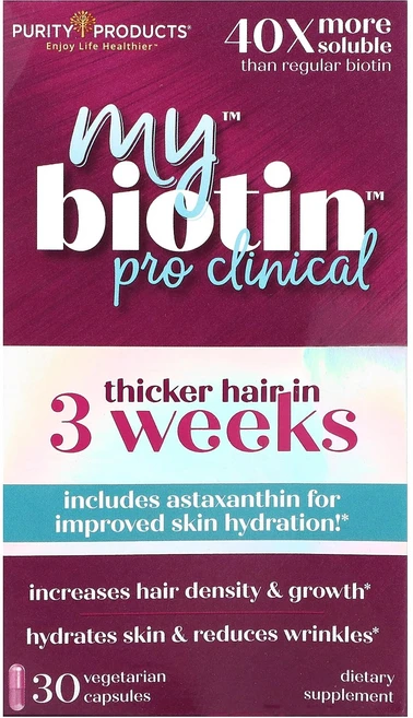 Purity Products My Biotin Pro Clinical 베지 캡슐 30정, PurityProductsMyBiotinProClini, 1개 - 쿠팡