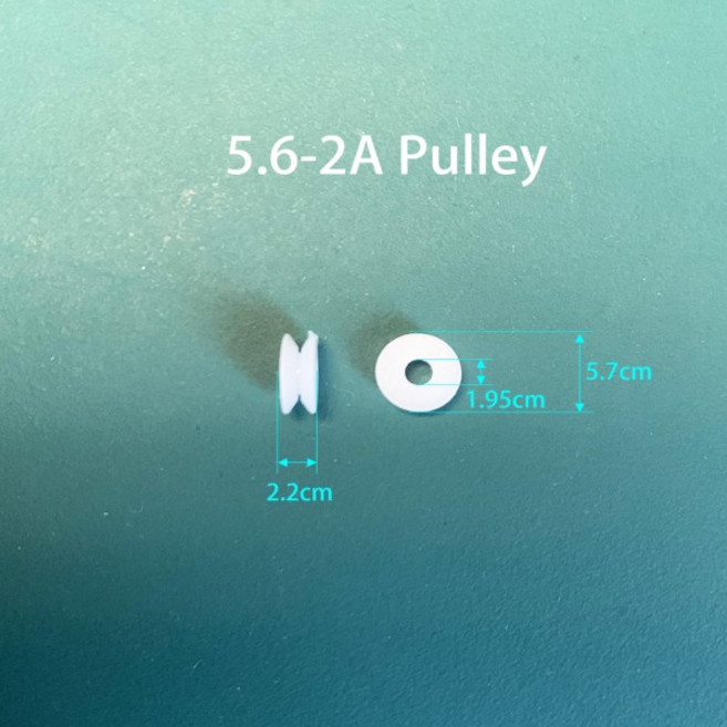 얇은 플라스틱 벨트 풀리 휠 직경 5.6mm 두께 구멍 타이트 피팅 모터 장난감 액세서리 2.2 2A, 01 1.95mm, 1개