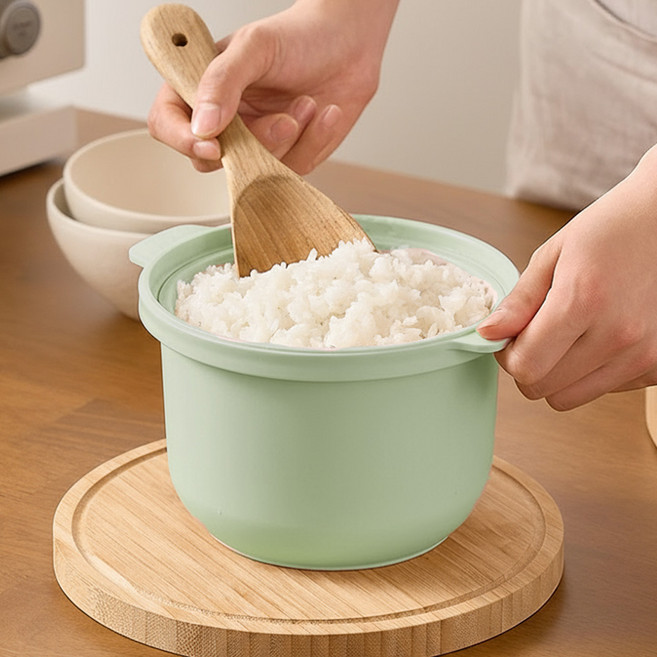 칼로볼 전자레인지 저당밥솥 자취생 저칼로리 밥솥, 그린, 1개