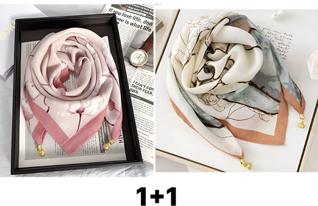 블랙체리몰 여성 봄가을 고급패션 자석스카프 1+1