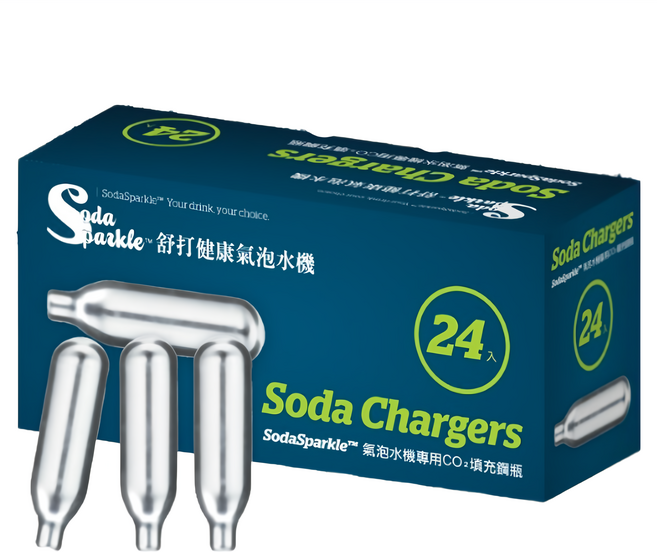 【澳洲SodaSparklee】氣泡水機CO2鋼瓶72入裝 (原廠氣彈、氣瓶), 詳見商品包裝