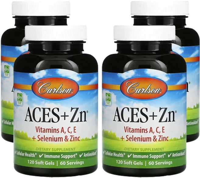 칼슨 ACES + Zn 120소프트젤, 4개, 120정 - 쿠팡