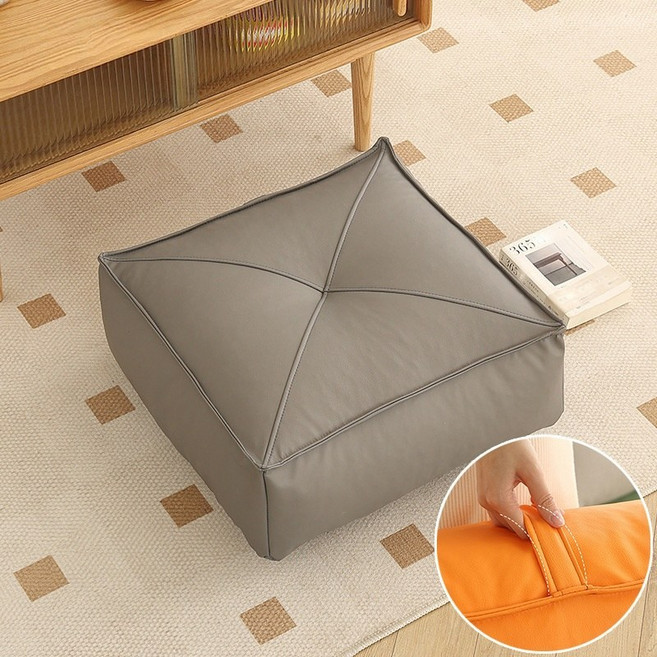 Arsjuo 휴대용 두꺼운 바닥 방석 초경량 가죽 스툴 키높이 좌식 의자