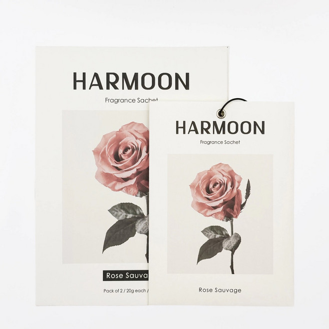 HARMOON 香氛包 (2入/組) - 衣物、車用、空間香氛, 20g, 1套, No.6 荒野玫瑰 Rose Sauvage