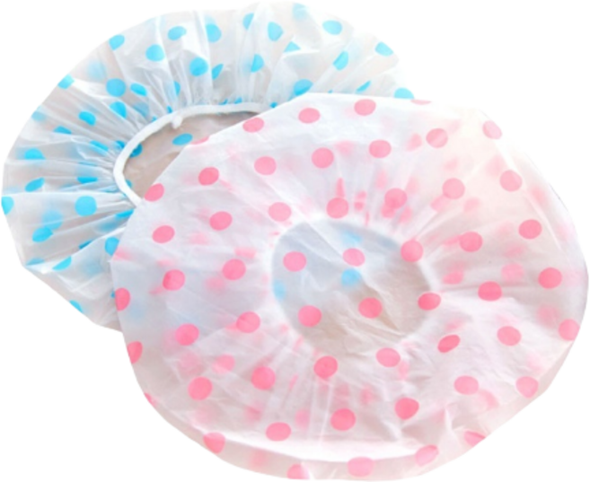 리리론스 트리트먼트 헤어캡 방수 샤워 헤어팩 헤어캡 10장+10장, 도트헤어캡 20장
