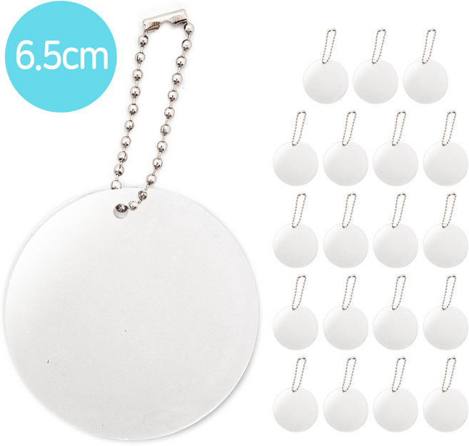 DIY모아 그리기 아크릴키링 만들기x20개 6.5cm 재료 가방고리 열쇠고리, 투명아크릴, 1개