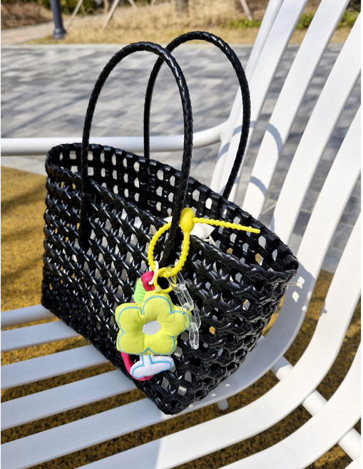 레이스버블 젤리 빨대가방 라탄백 네트 비치 토트 수영장 물놀이 목욕 해변 (+키링세트)