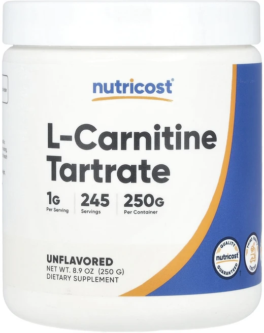새해 첫좋은선물 Nutricost l-카르니틴 타르타르산염 무맛 250g(8.9oz) 제대로 할인합니다, Nutricostl카르니틴타르타르산염무맛250g89oz, 250g, 1개 - 쿠팡