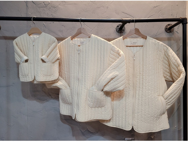 엄마아빠사이즈 줄퀄팅점퍼 키즈 맘커플 패밀리 간절기점퍼 여행 캠핑룩