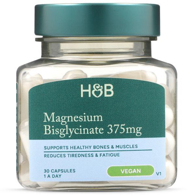 H&B Magnesium Bisglycinate 홀랜드앤바렛 마그네슘 375mg, 4개, 30정