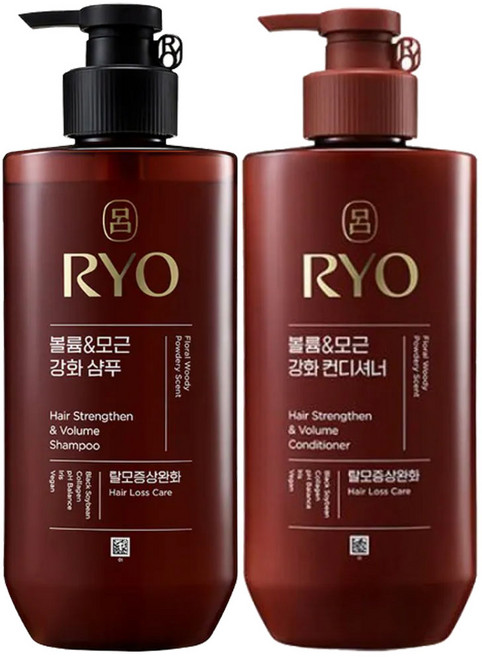 려 NEW 흑운 모근강화&볼륨케어 샴푸 480ml + 컨디셔너 480ml 발효검은콩함유, 1개