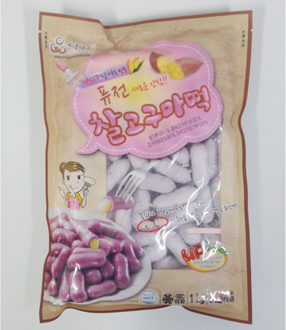 떡안에 퓨전 고구마 떡볶이떡 1KgX10개 업소용 식당용고구마무스떡, 1kg