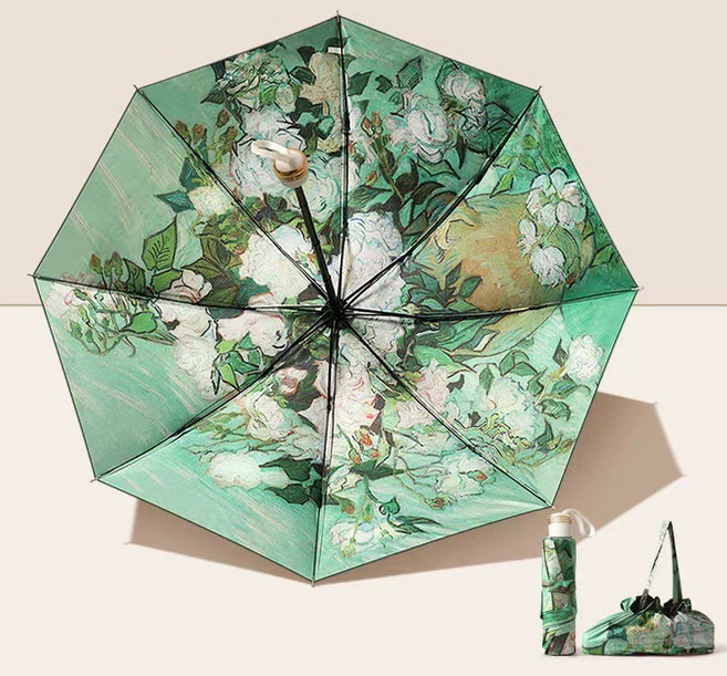 고급 양면 유화 클래식 양산 우산 양우산 우산겸용 / 자외선차단 이중 암막