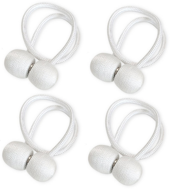 마그네틱 자석 타이백 커튼 고정, 화이트, 4개