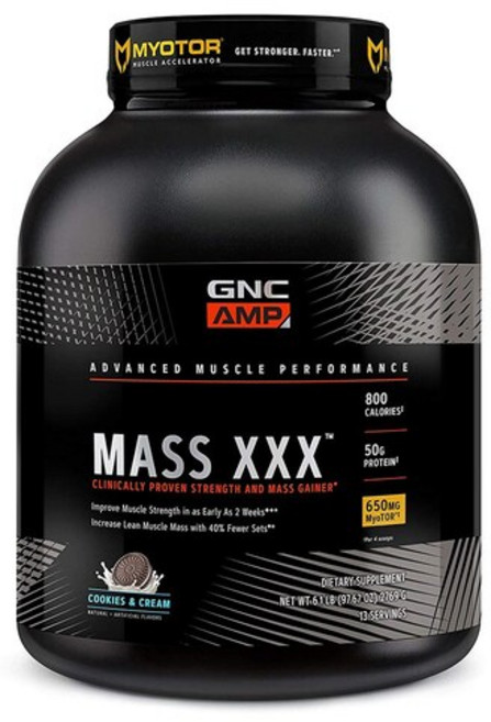 GNC AMP 매스 XXX 게이너 쿠키 앤 크림 2769g Mass Gainer, 1개