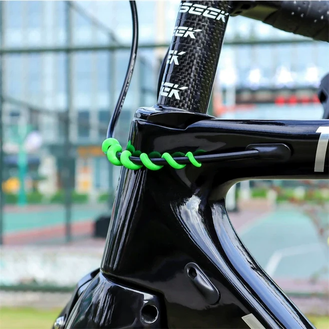 자전거 프레임 보호 실리콘 스네이크, 블랙, 3개입