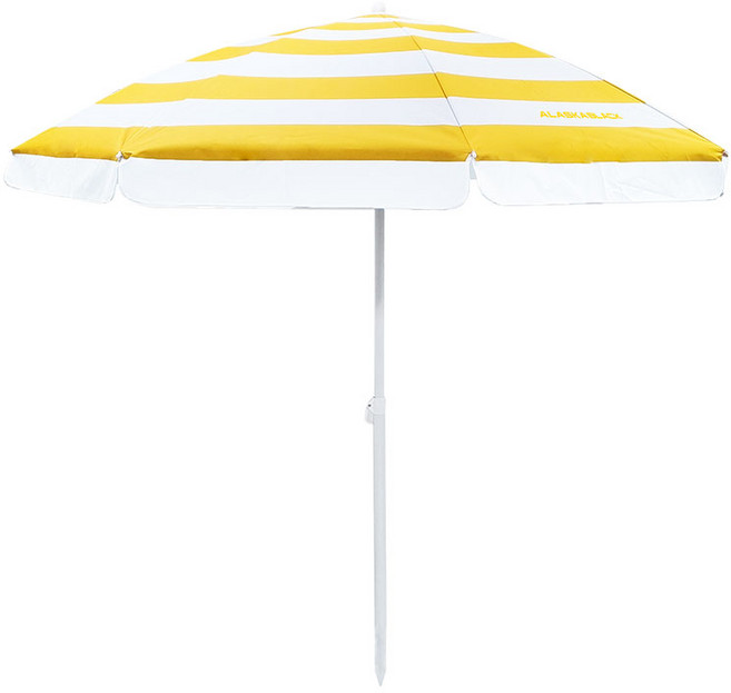 캠핑 파라솔 그늘막 감성 해변 접이식 비치 대형 옥상 낚시, 옐로우